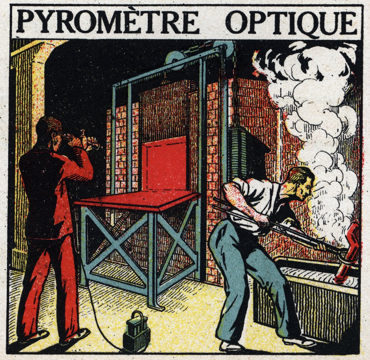 Spektralanalyse: optisk pyrometer. Anonym illustration fra 1925. Privat samling. af Anonymous Anonymous