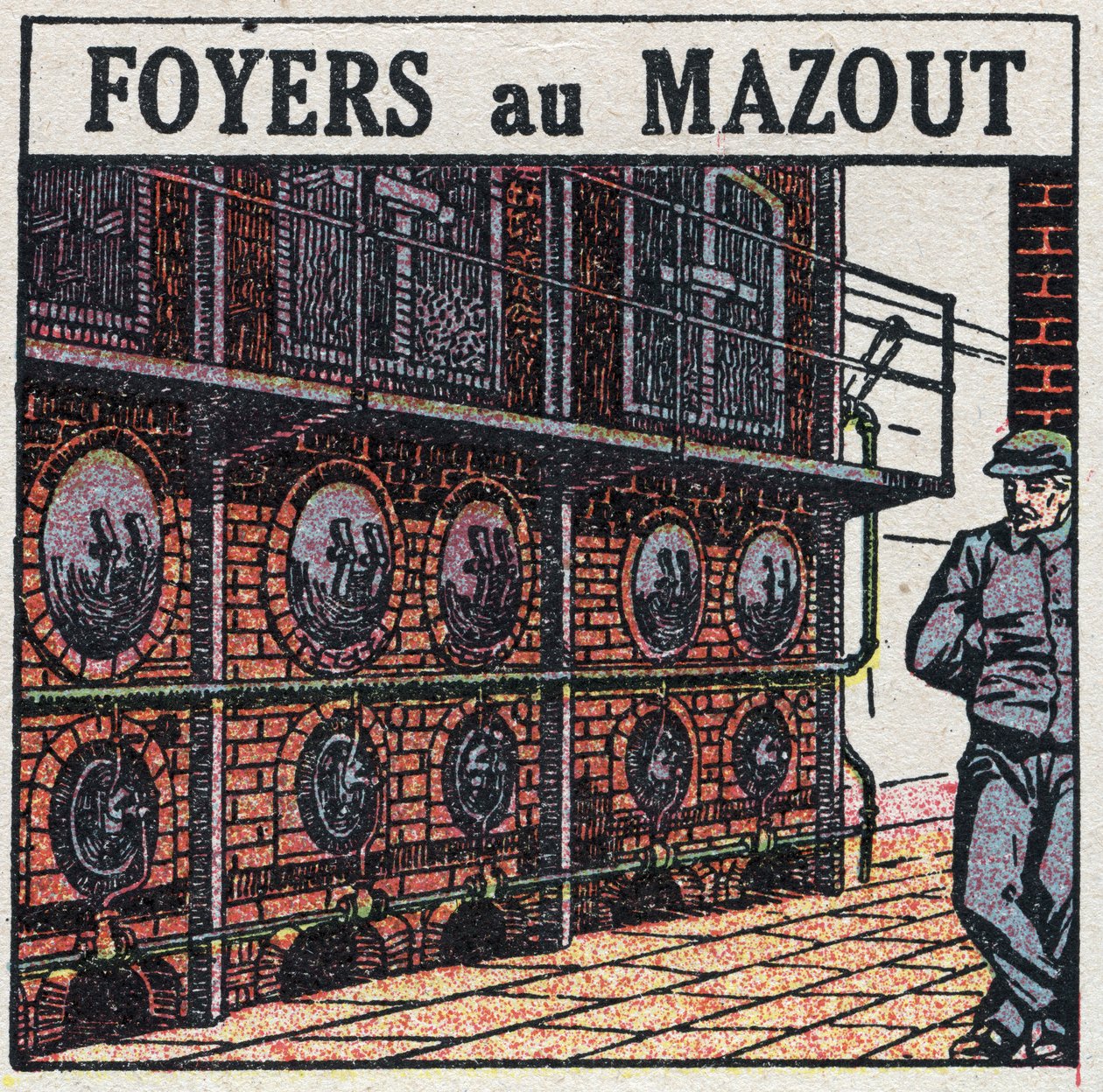 Dampgeneratorer: Oliepejs. Anonym illustration fra 1925. Privat samling. af Anonymous Anonymous