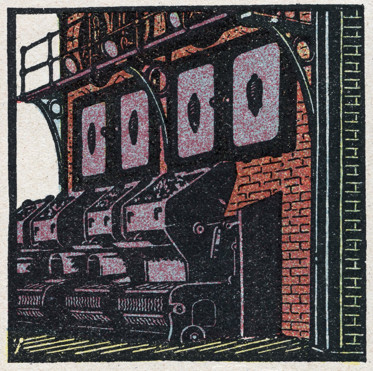 Dampgeneratorer: kedelbatteri. Anonym illustration fra 1925. Privat samling. af Anonymous Anonymous