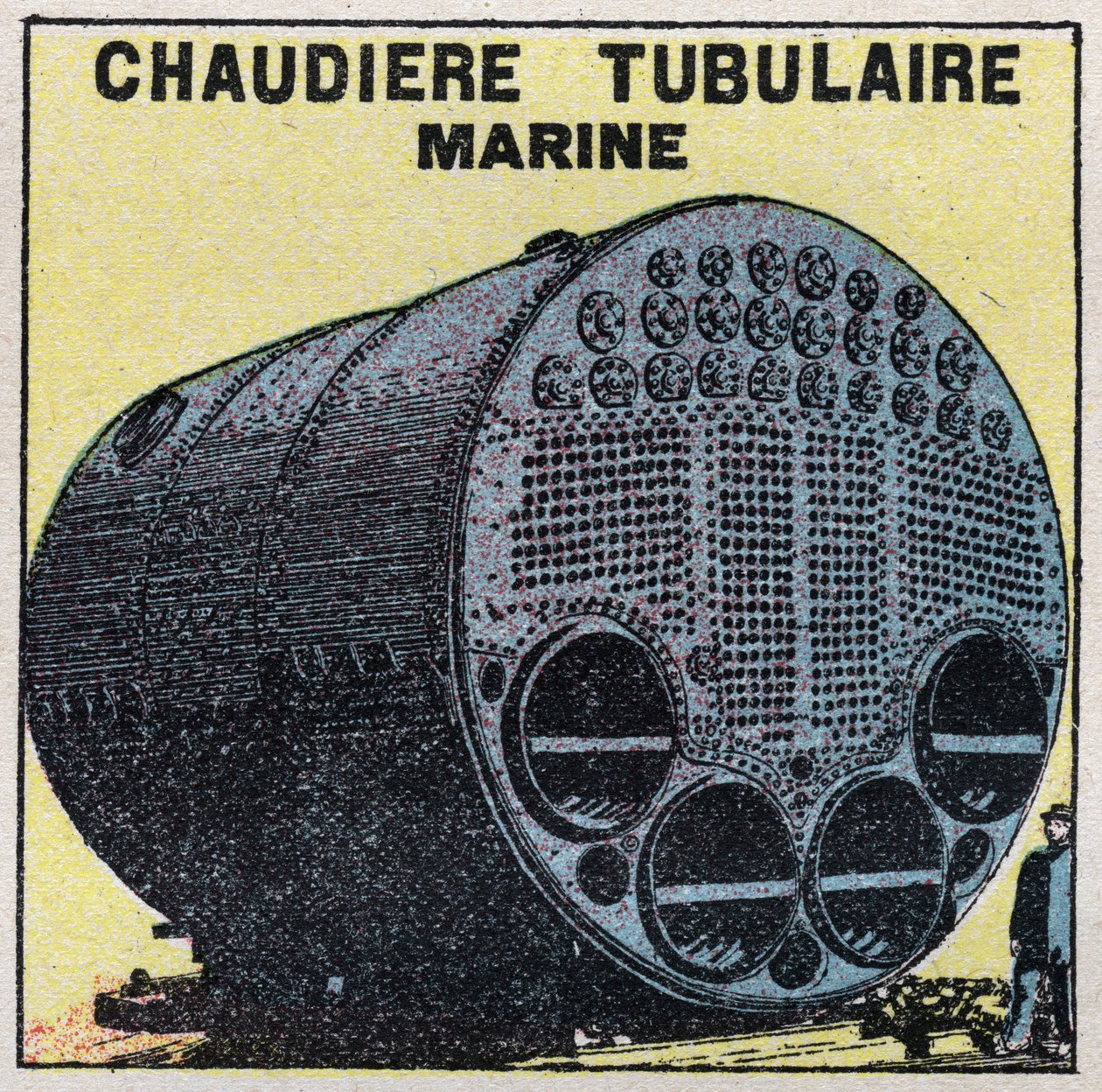 Dampgeneratorer: marine rørkedel. Anonym illustration fra 1925. Privat samling. af Anonymous Anonymous