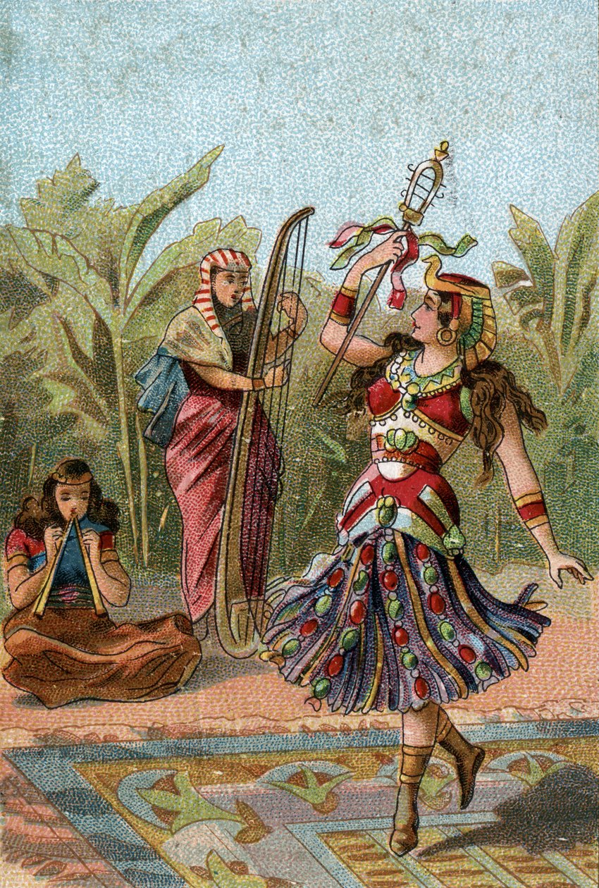 TEATER I TIDERNE: Egyptiske danse. Mimedansen var til ære blandt egypterne. af Anonymous Anonymous