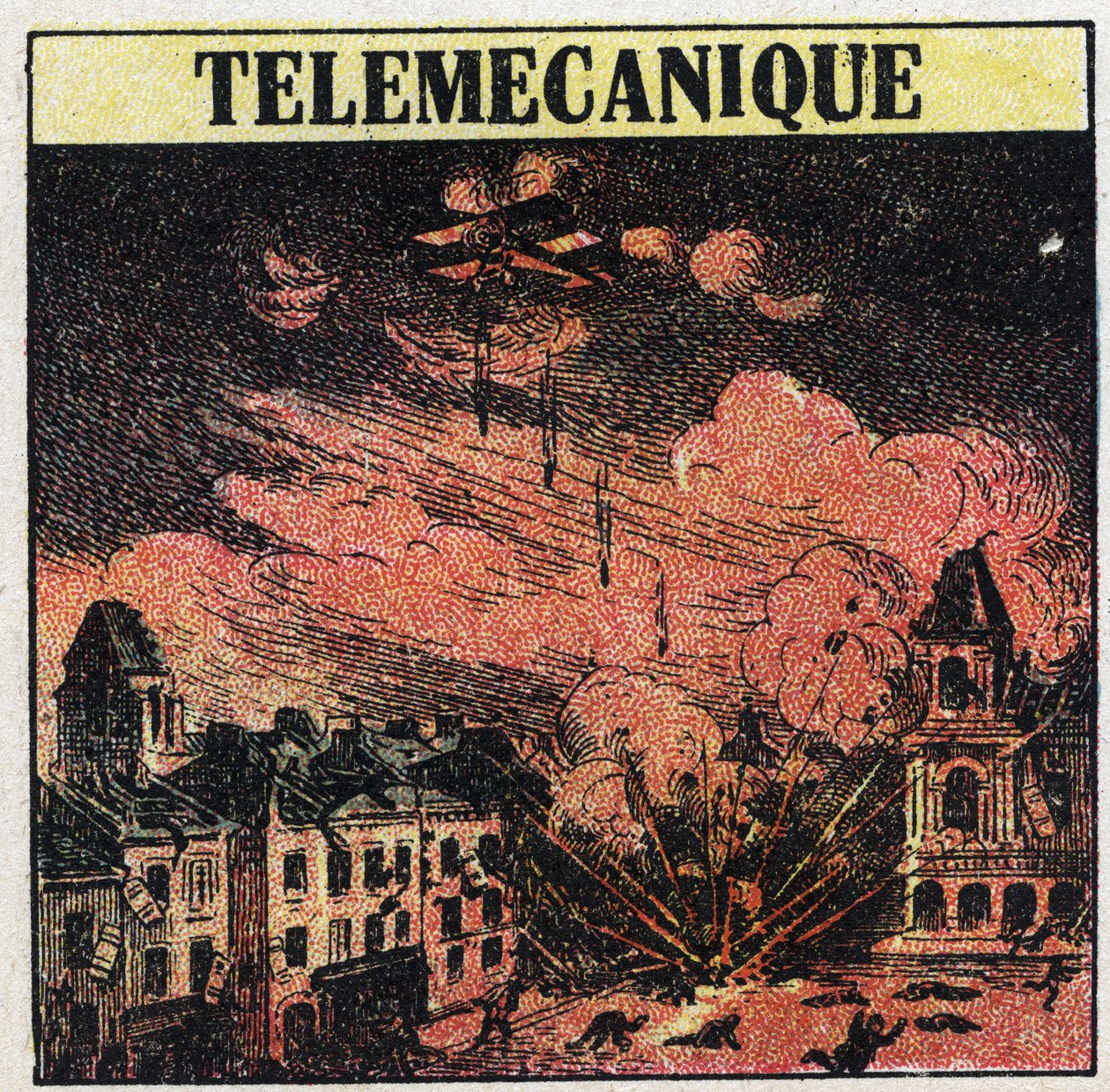 T.S.F.: telemekanik, kunsten at kontrollere afstand ved hjælp af elektromagnetiske bølger. Anonym illustration fra 1925. Privat samling. af Anonymous Anonymous