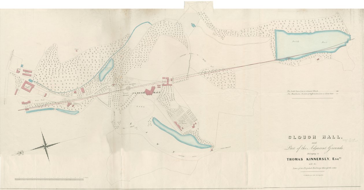 Talke - Clough Hall: litografi, nd [1751-1819] (tryk) af Anonymous Anonymous