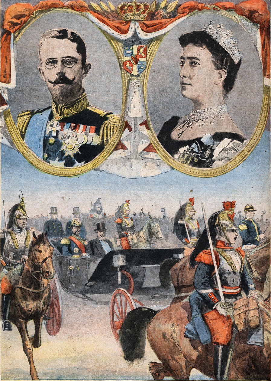 Frankrigs hotteste: Kong Gustav V (1858-1950) og Dronning af Suede Victoria (Viktoria de Bade) af Anonymous Anonymous