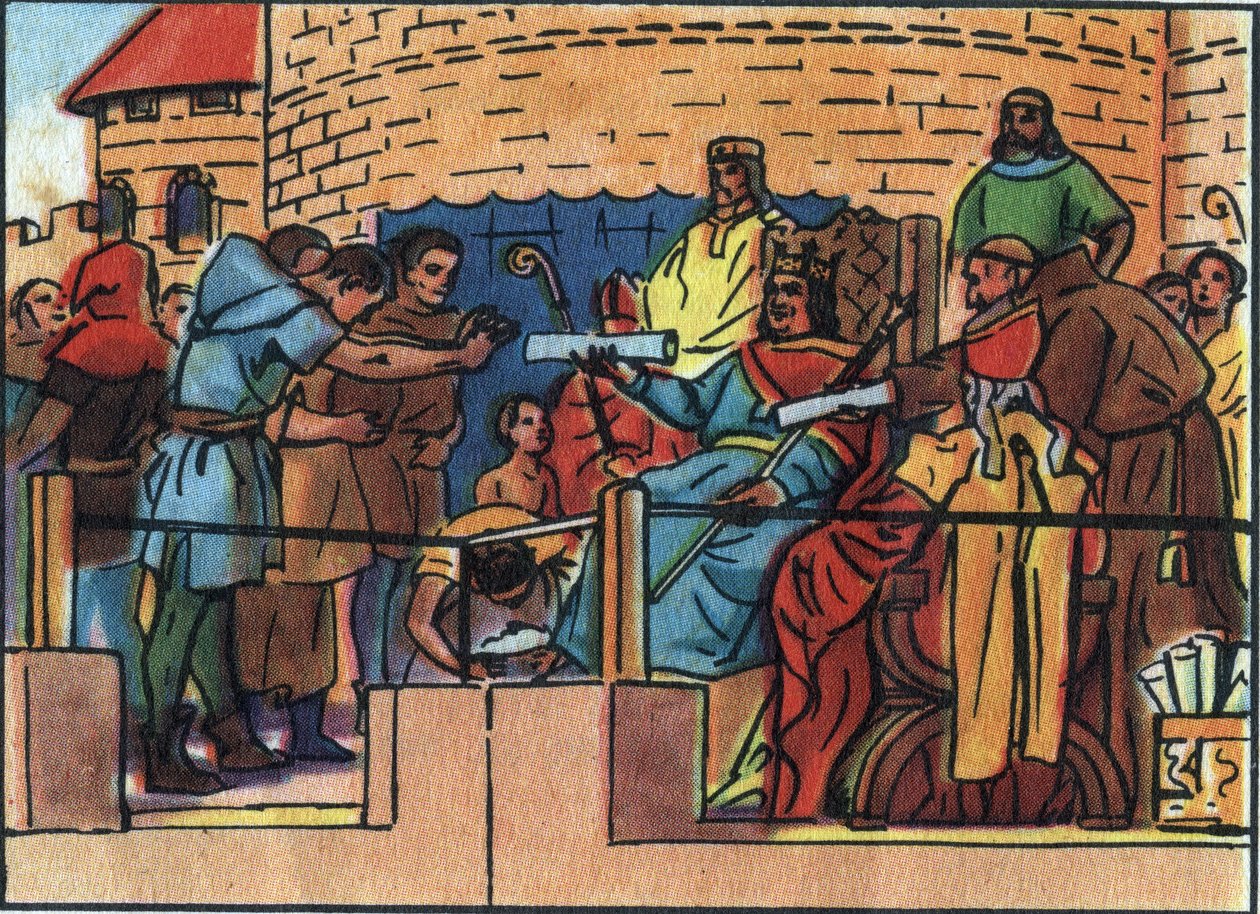 Kongen af Frankrig, Ludvig VI, den store (1081-1137), der gav charteret til byen Paris. Anonym illustration i "" Collection des souverains et chefs d