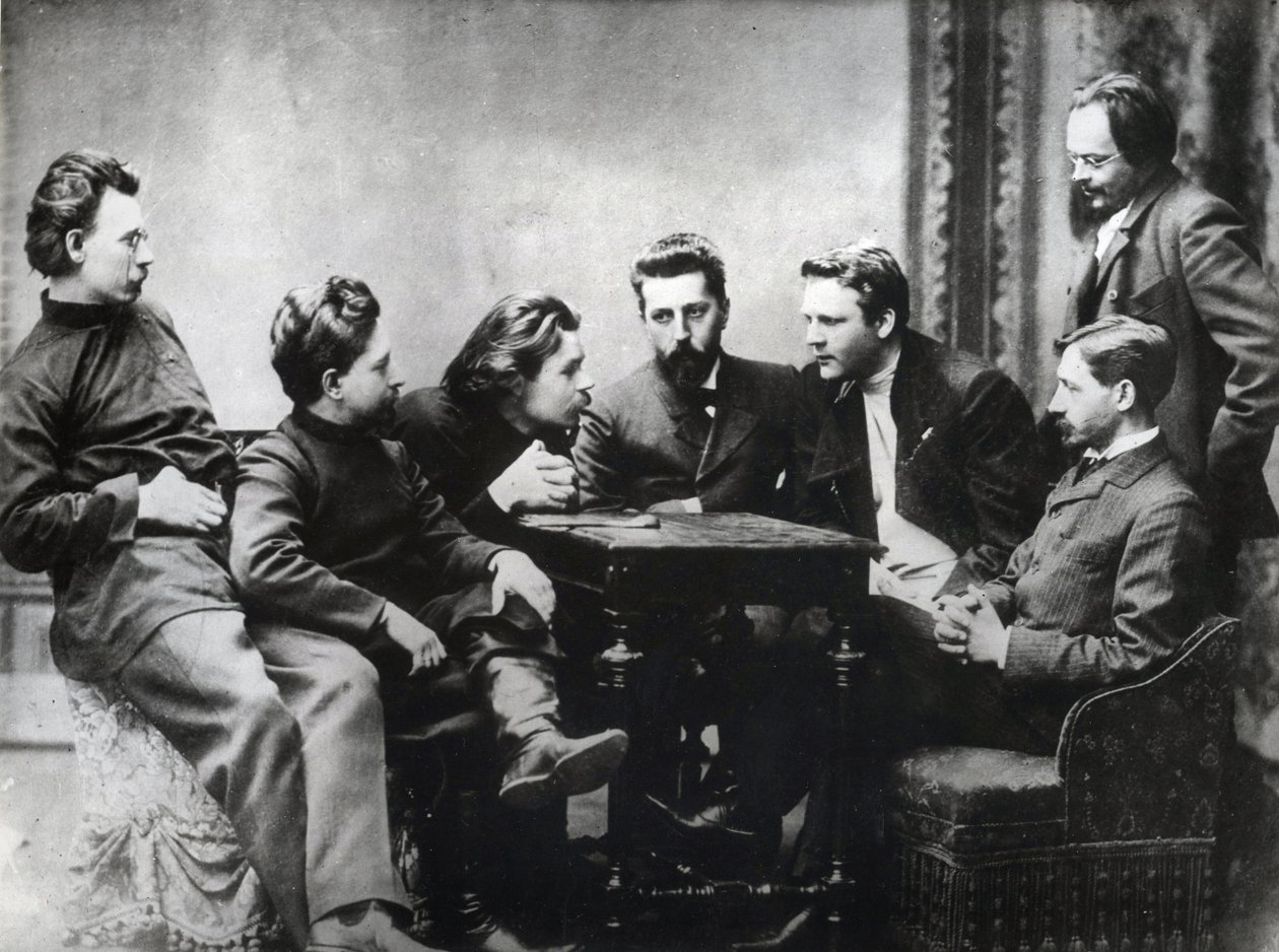 The Moscow Literary Sreda - Medlemmer af Sreda litterære kreds, dannet i anden halvdel af 1890