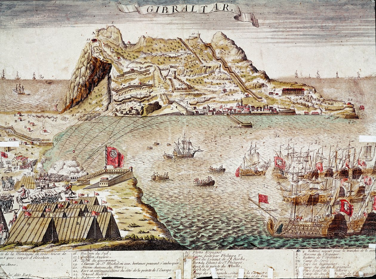 Belejringen og nødhjælpen af Gibraltar, september af Anonymous Anonymous