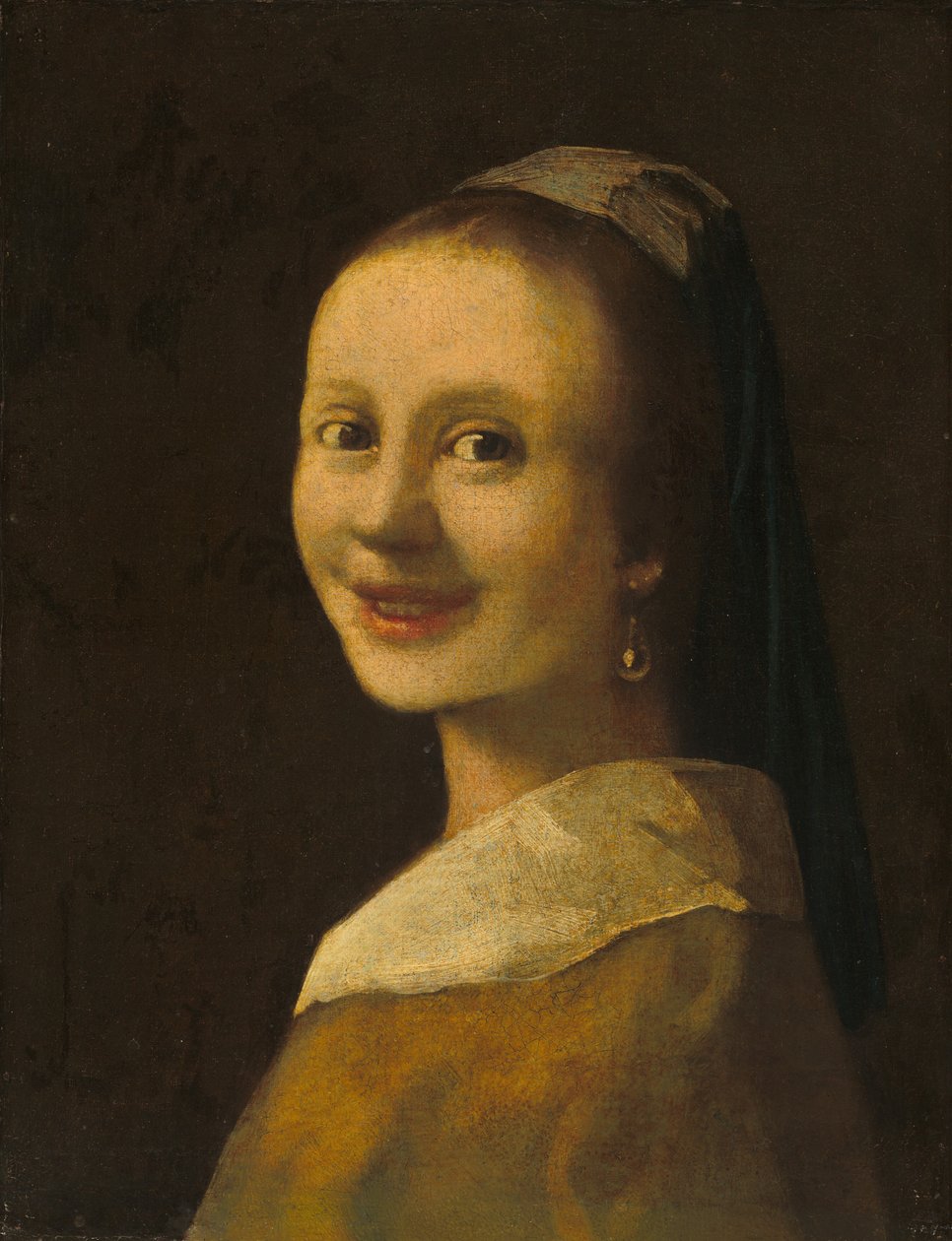 The Smiling Girl, ca. 1925 (olie på lærred) af Anonymous Anonymous
