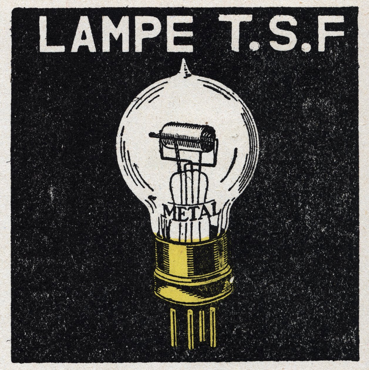 T.S.F.: T.S.F. lampe Anonym illustration af 1925. Privat samling. af Anonymous Anonymous