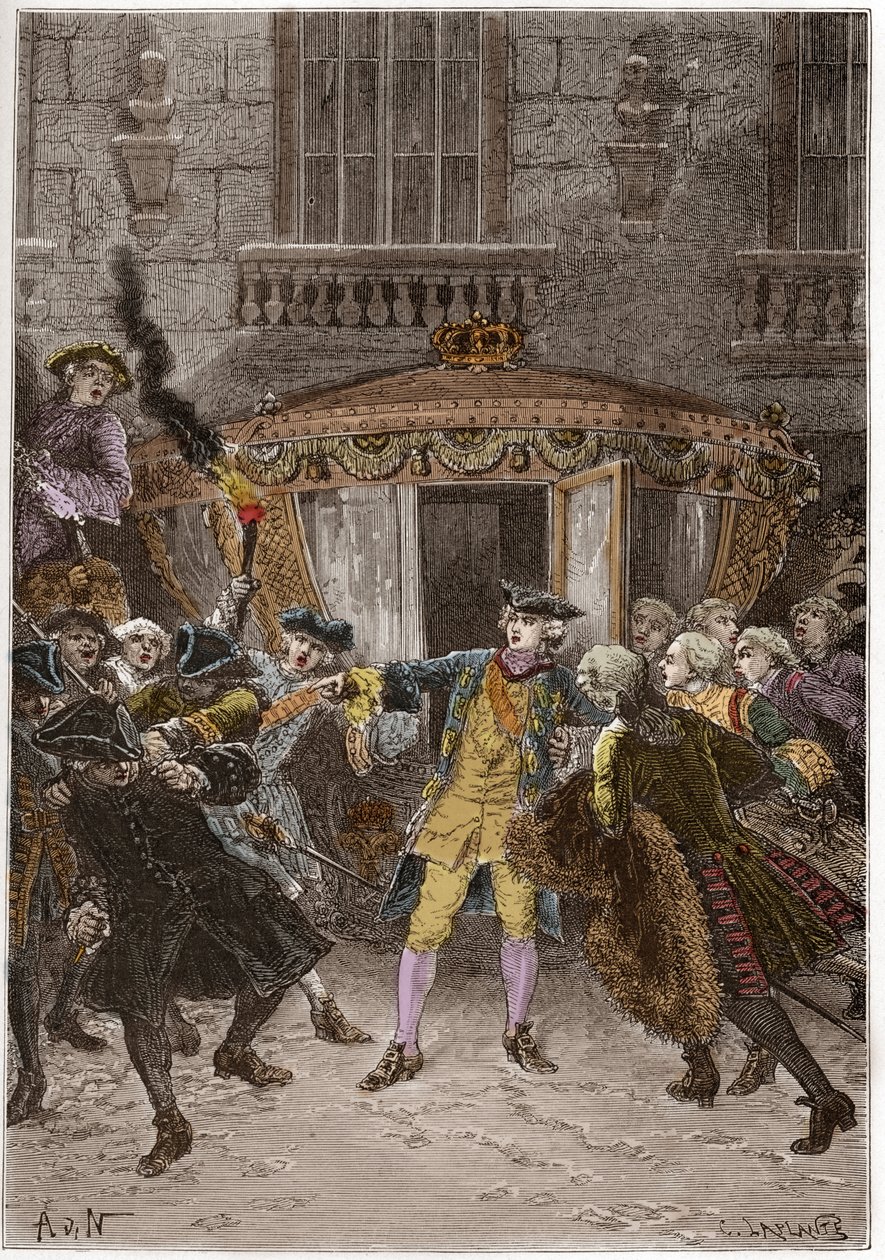 Damiens angreb (januar 1757) - (Robert-Francois Damier af Anonymous Anonymous