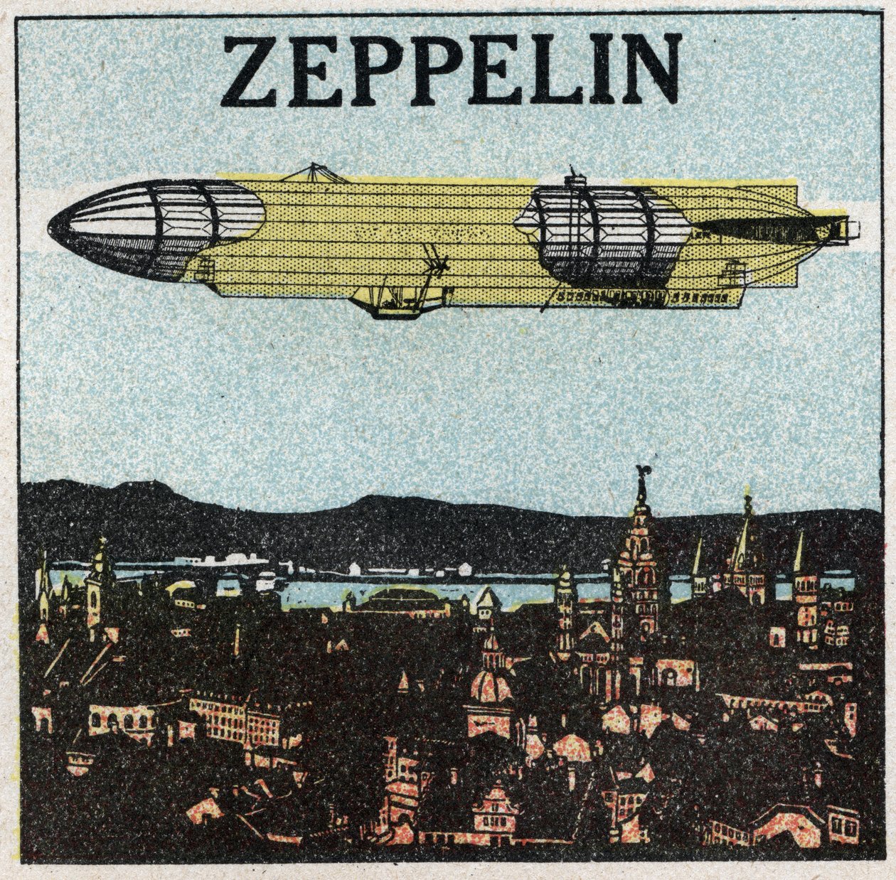 Ballonerne: Zeppelin. Anonym illustration af 1925. af Anonymous Anonymous