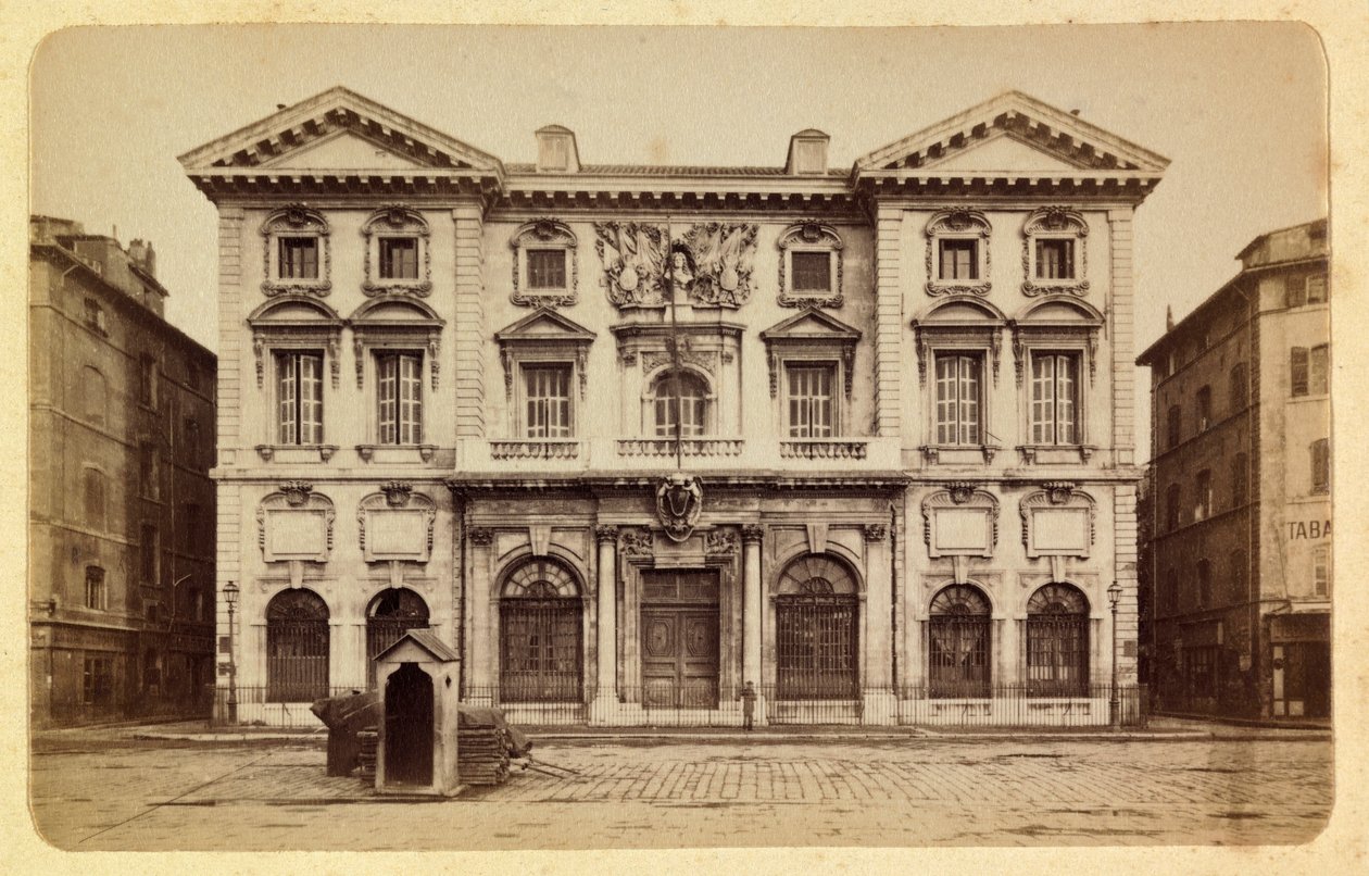 Byen Marseille og dens omgivelser omkring 1885 -1890: Rådhuset, Privat samling af Anonymous Anonymous