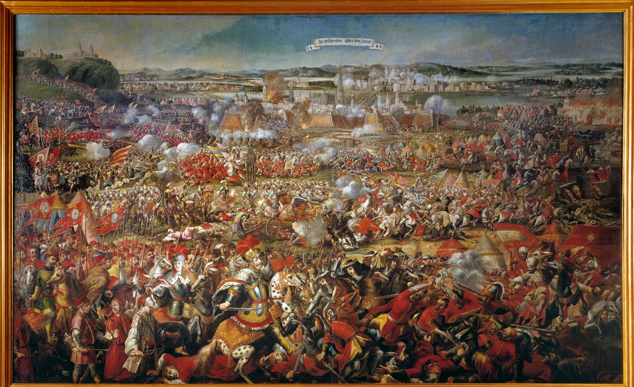 Belejringen af Wien i 1683 af osmannernes anonyme maleri. 1600-tallets Wien. Kunsthistorisk Museum af Anonymous Anonymous
