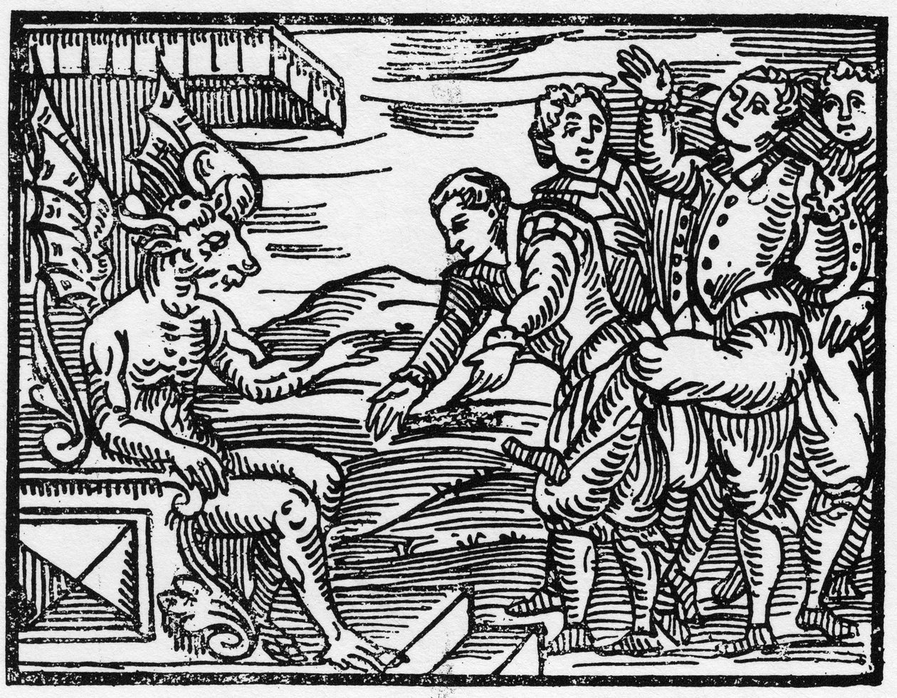 Troldmændene hylder djævelen - "Compendium Maleficarum", handler om hekse, deres ondskab og deres sortileges af Francesco Maria Guazzo eller Guaccio eller Guaccius (15??? -16??) 1608 Private Collection af Anonymous Anonymous