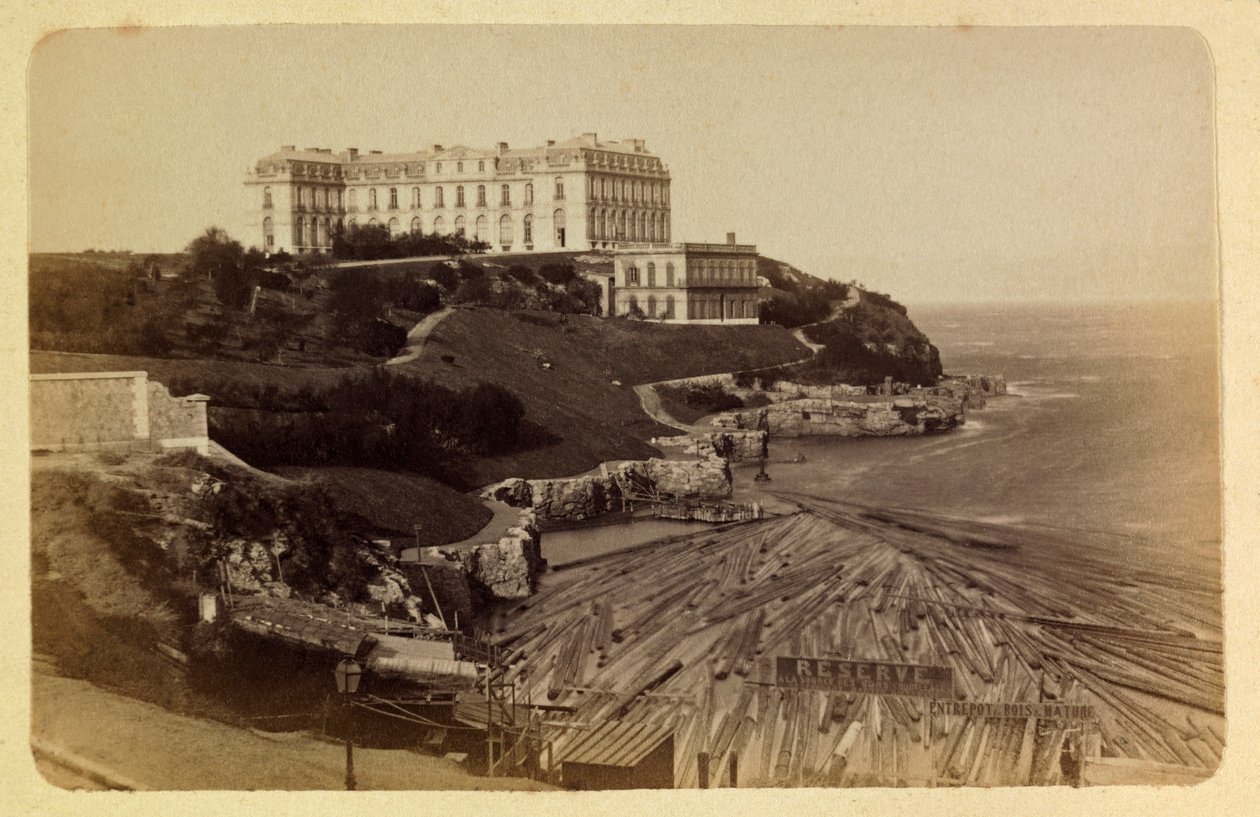 Byen Marseille og dens omgivelser omkring 1885 -1890: Le chateau du Pharo, Privat samling af Anonymous Anonymous
