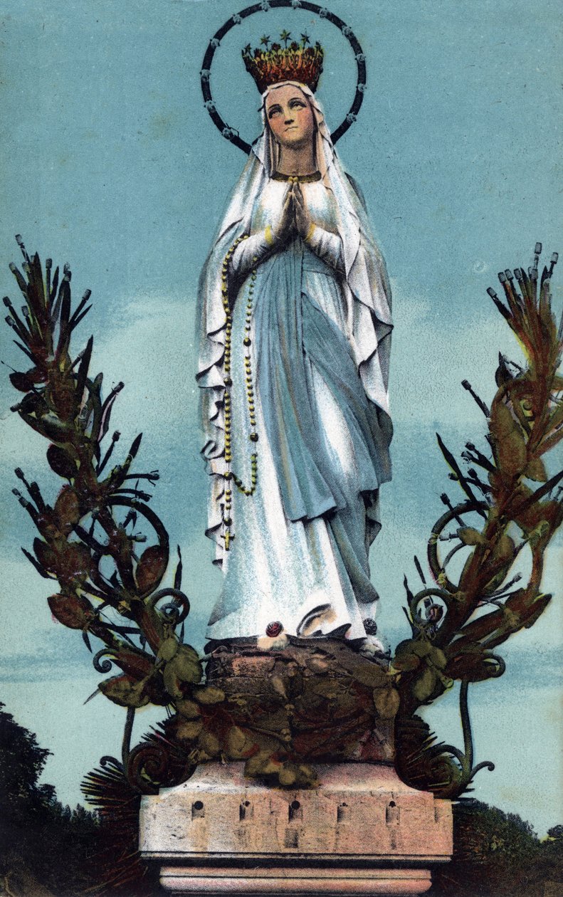 Jomfruen kronet i Lourdes - Hautes Pyrenees (65) omkring 1900. af Anonymous Anonymous