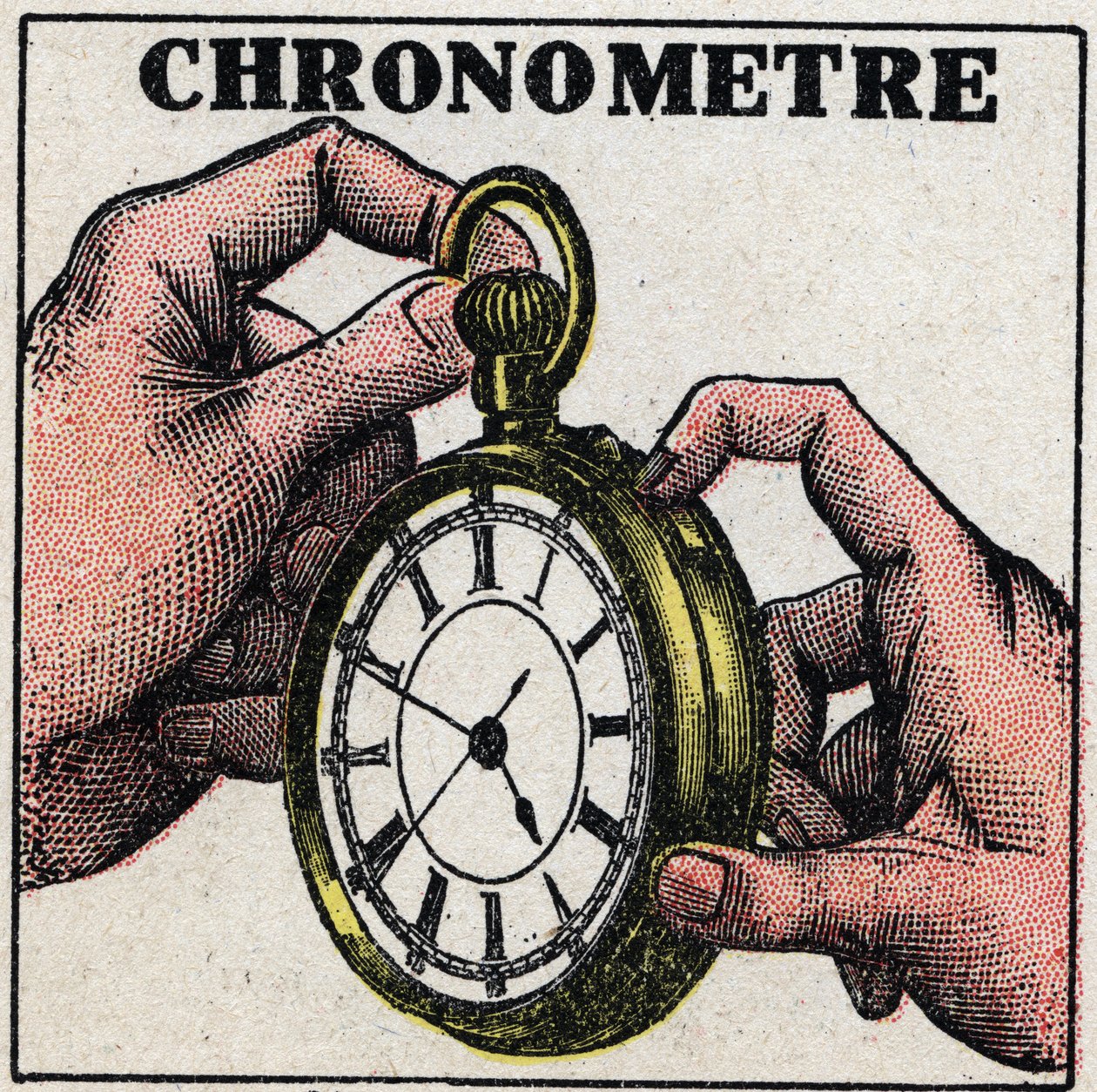 Tid: et kronometer. Anonym illustration af 1925. Privat samling. af Anonymous Anonymous