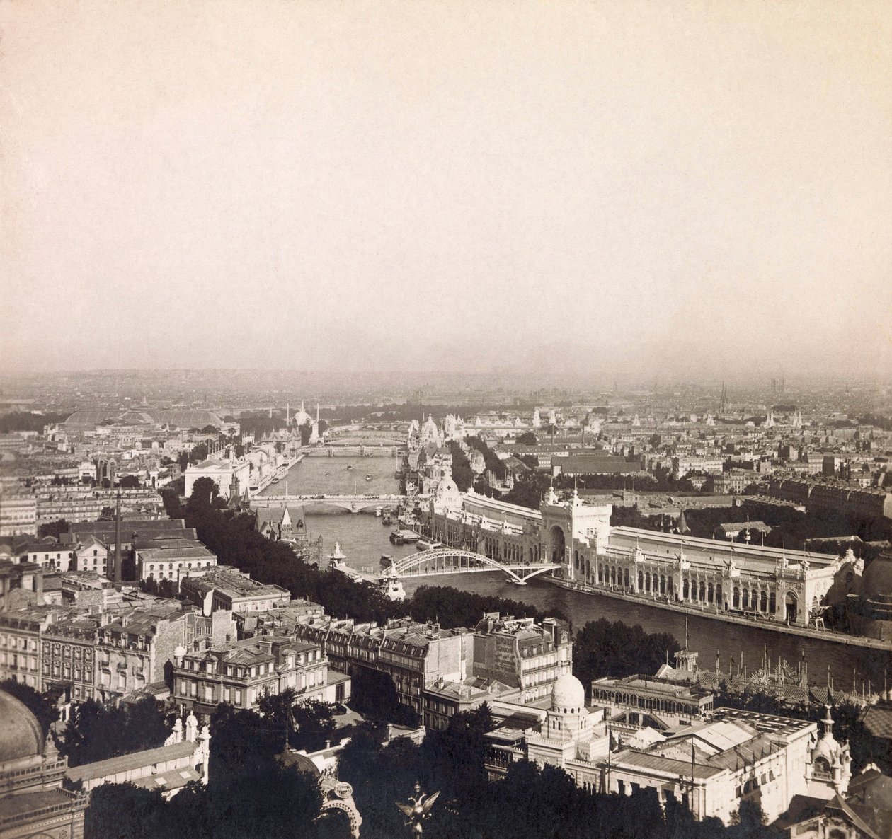 Universal Exposition of 1900 - Exposition Universelle de 1900 i Paris: Panoramaudsigt - privat samling af Anonymous Anonymous