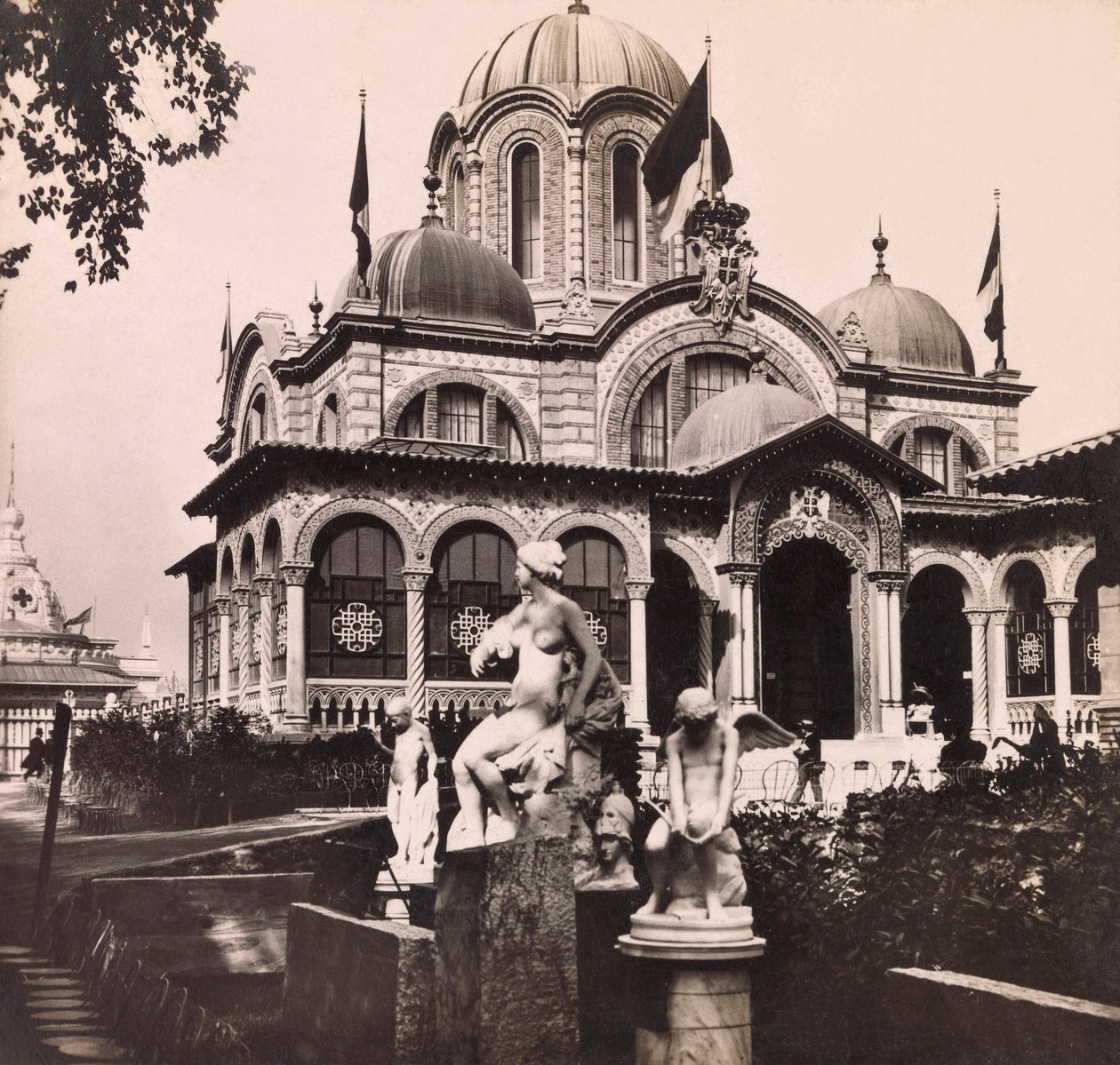 Verdensudstilling af 1900 - Verdensudstilling i 1900 i Paris: Pavillon of Serbia - privat samling af Anonymous Anonymous