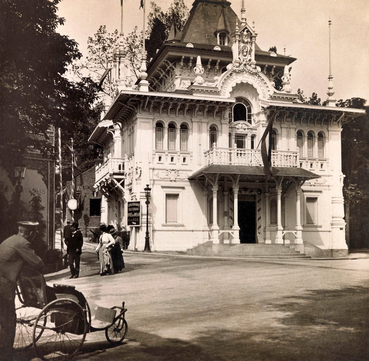 Verdensudstilling 1900 - Verdensudstilling i 1900 i Paris: Den Sydafrikanske Republiks pavillon - privat samling af Anonymous Anonymous