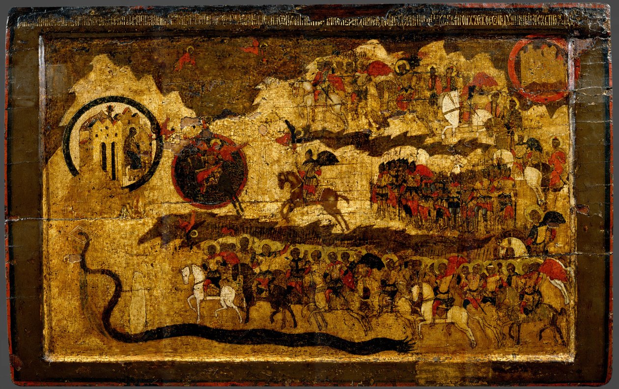 Velsignet være himlens konges vært, 1500-tallet af Anonymous Russian icon painter