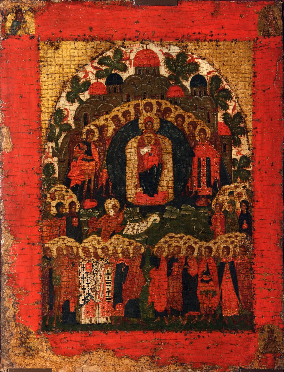 I Thee Joiceth, slutningen af det 15. århundrede. af Anonymous Russian icon painter