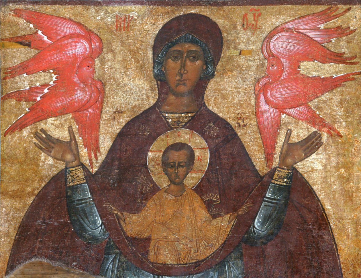 Vor Frue af Tegnet, 1500-tallet af Anonymous Russian icon painter