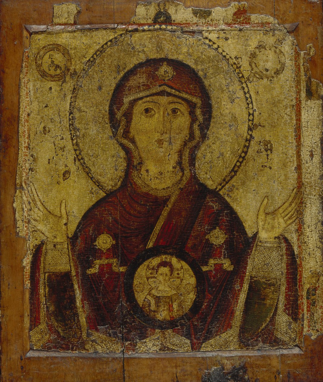 Vor Frue af Tegnet, begyndelsen af det 13. århundrede. af Anonymous Russian icon painter