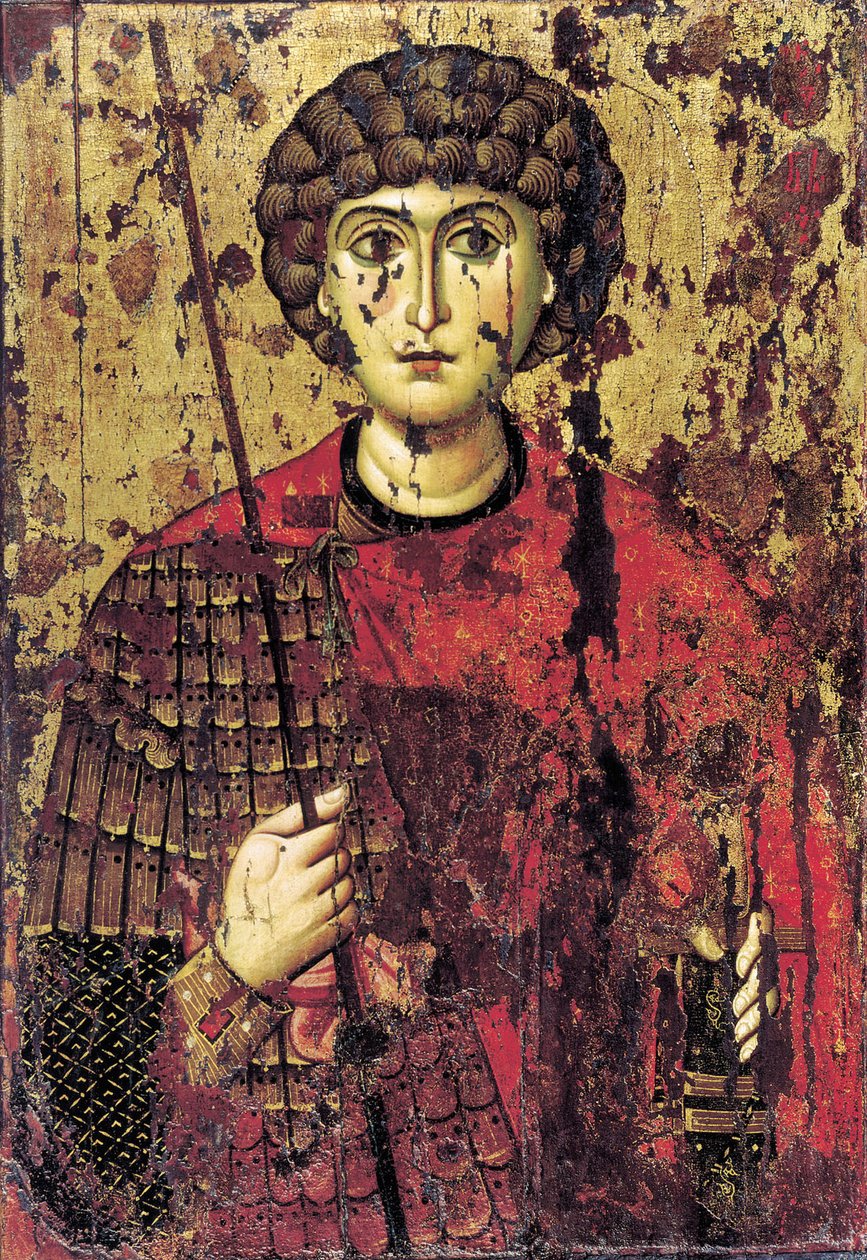 Sankt Georg, 1100-tallet af Anonymous Russian icon painter