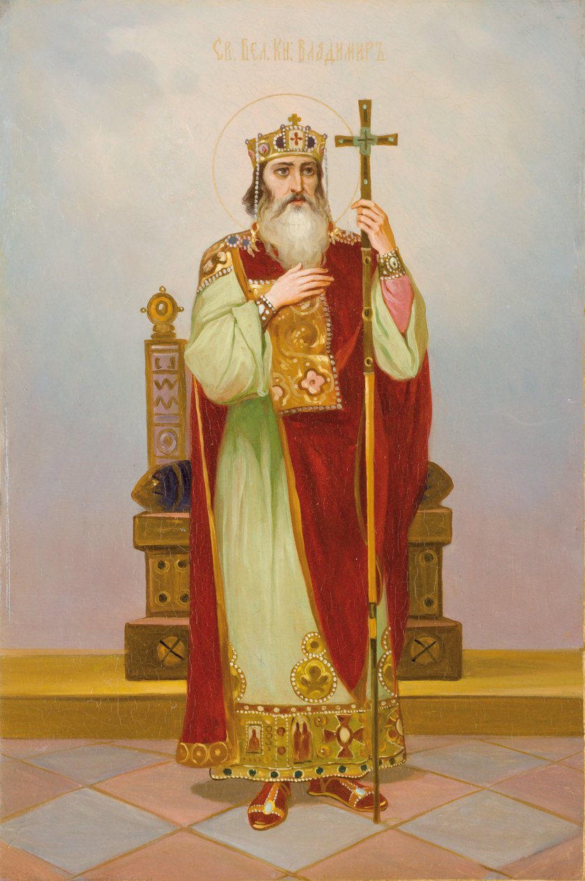Saint Grand Duque Volodymyr Svyatoslavich, Airlie 20t centura af Anonymous Russian icon painter
