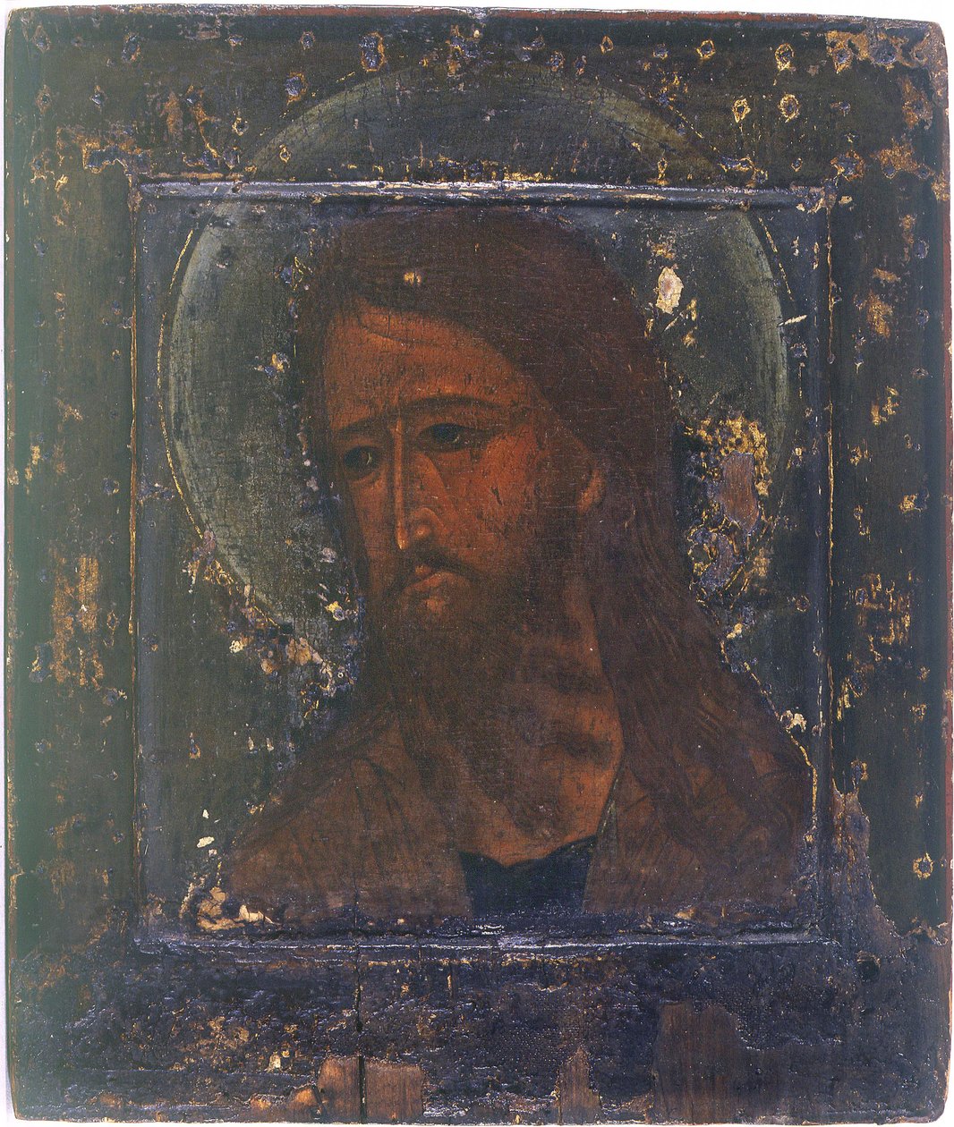 Sankt Johannes Døberen af Anonymous Russian icon painter