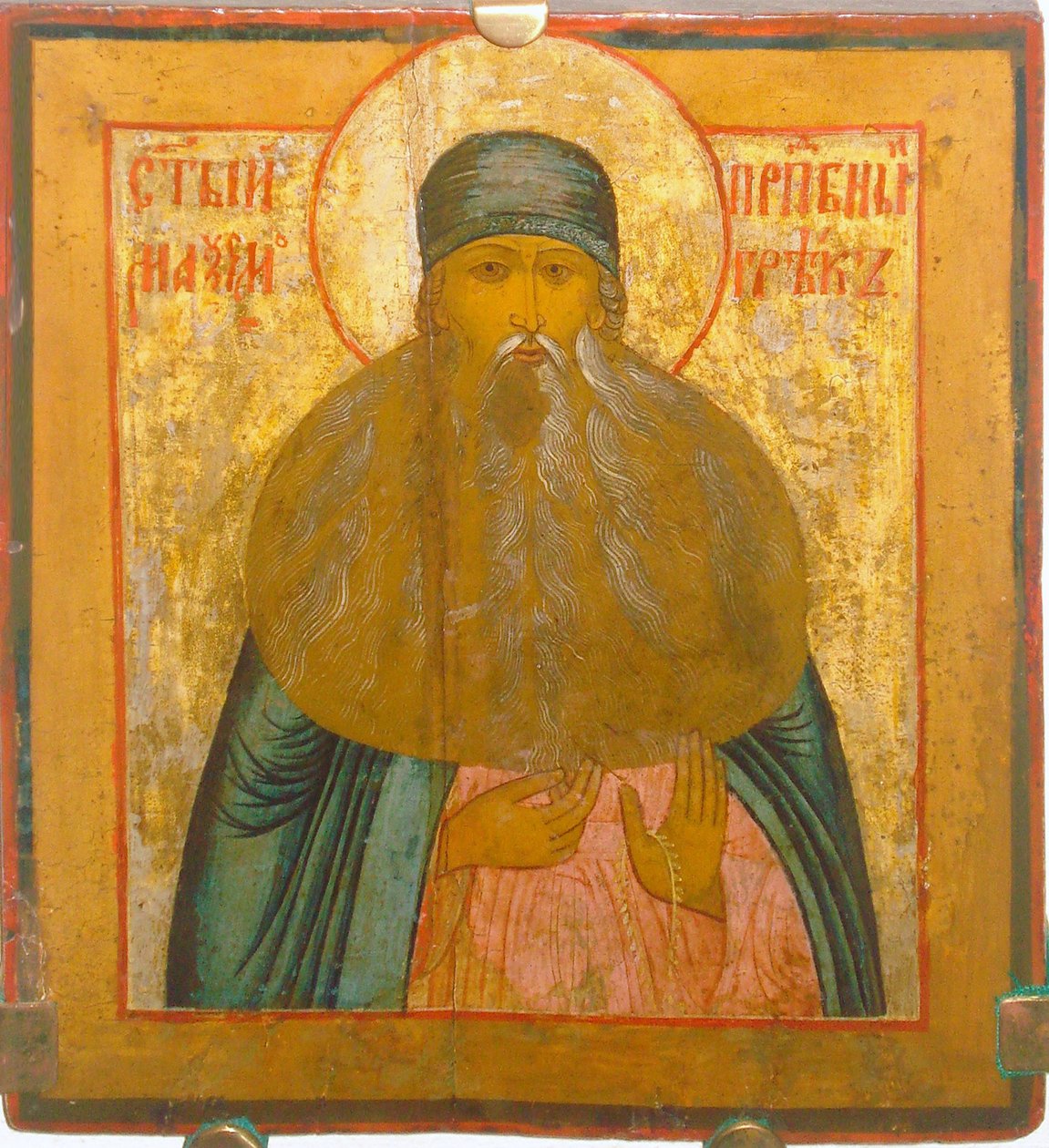 Sankt Maximus den græske af Anonymous Russian icon painter