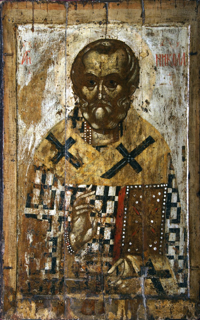 Sankt Nikolaus, 1300-tallet af Anonymous Russian icon painter