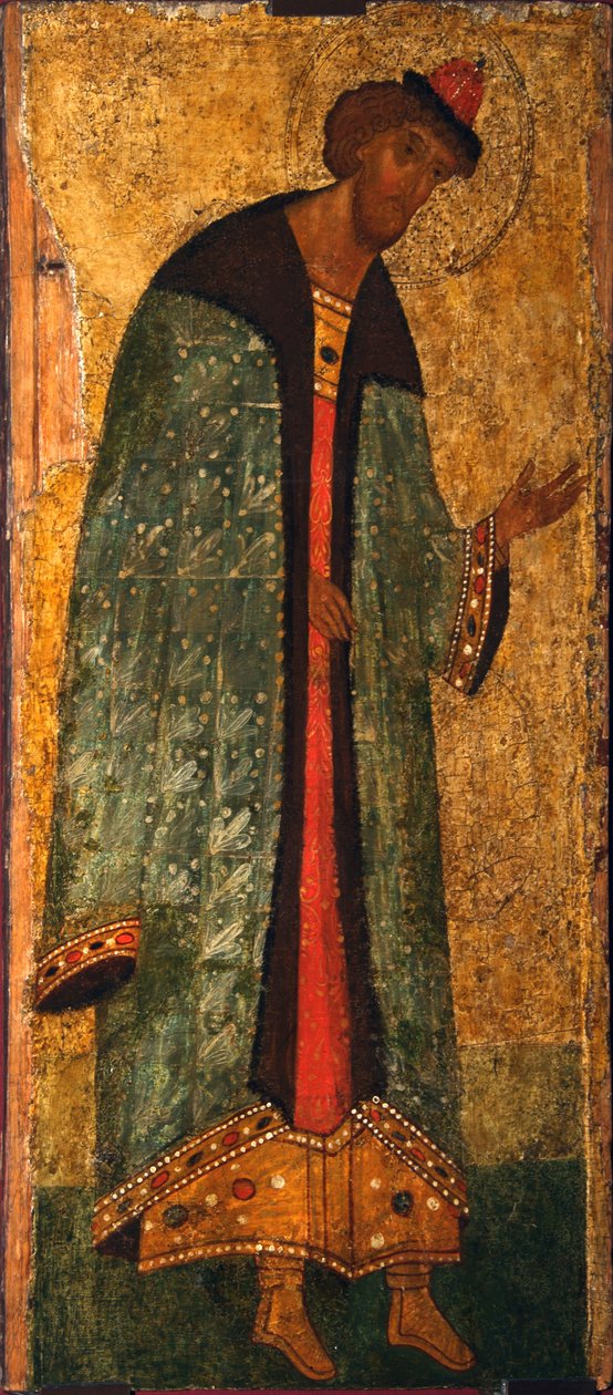 Sankt Prins Boris, 1400-tallet af Anonymous Russian icon painter