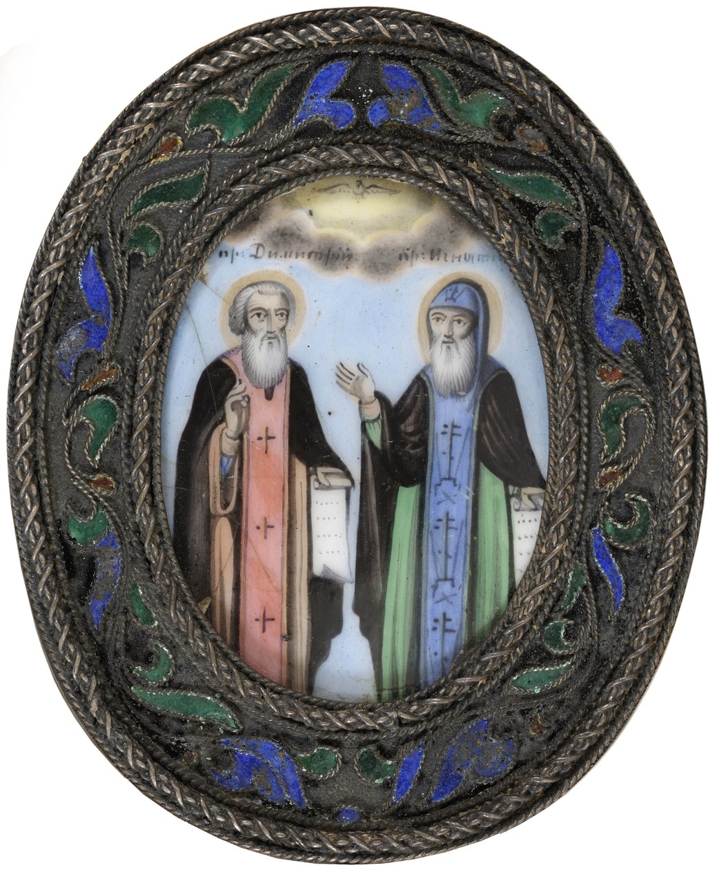 De hellige Dimitry af Rostov og Ignatius Brianchaninov af Anonymous Russian icon painter