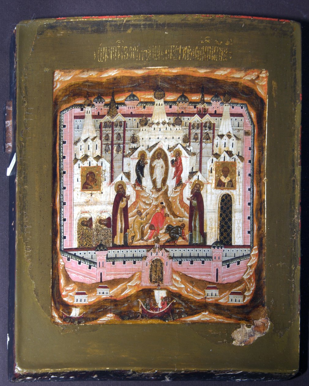 De hellige Zosima og Savvati af Solovki, begyndelsen af det 17. århundrede. af Anonymous Russian icon painter