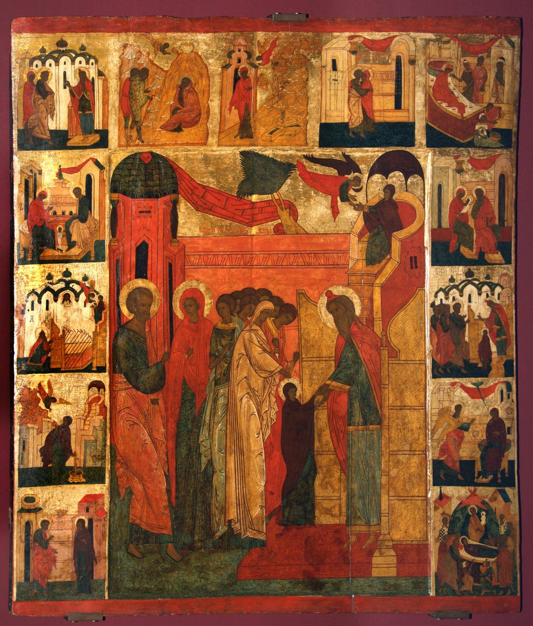 Præsentationen af Jomfru Maria, 1500-tallet af Anonymous Russian icon painter