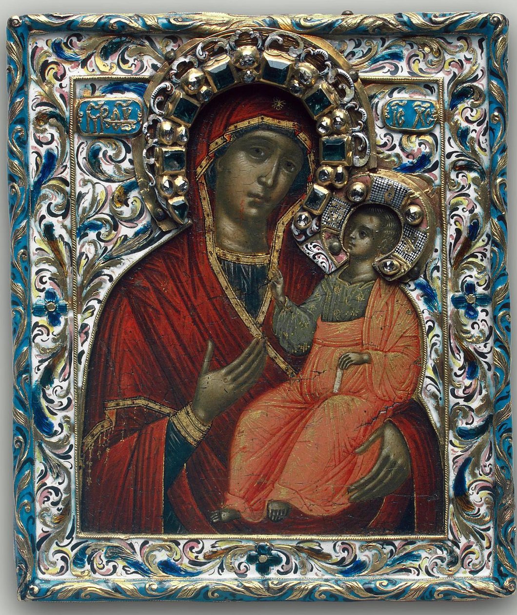 Theotokos of Tikhvin, slutningen af det 17. århundrede af Anonymous Russian icon painter