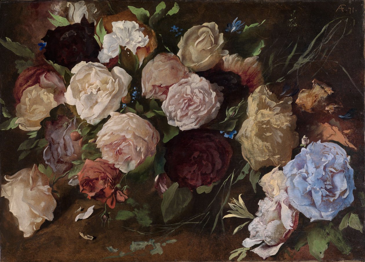 Blomsterstudie af Anselm Feuerbach