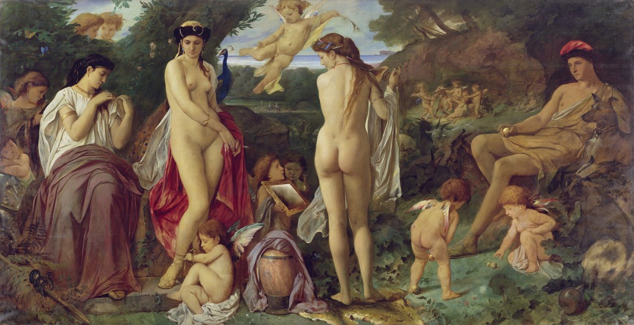 Tysk: Das Urteil des Paris Dommen over Paris af Anselm Feuerbach