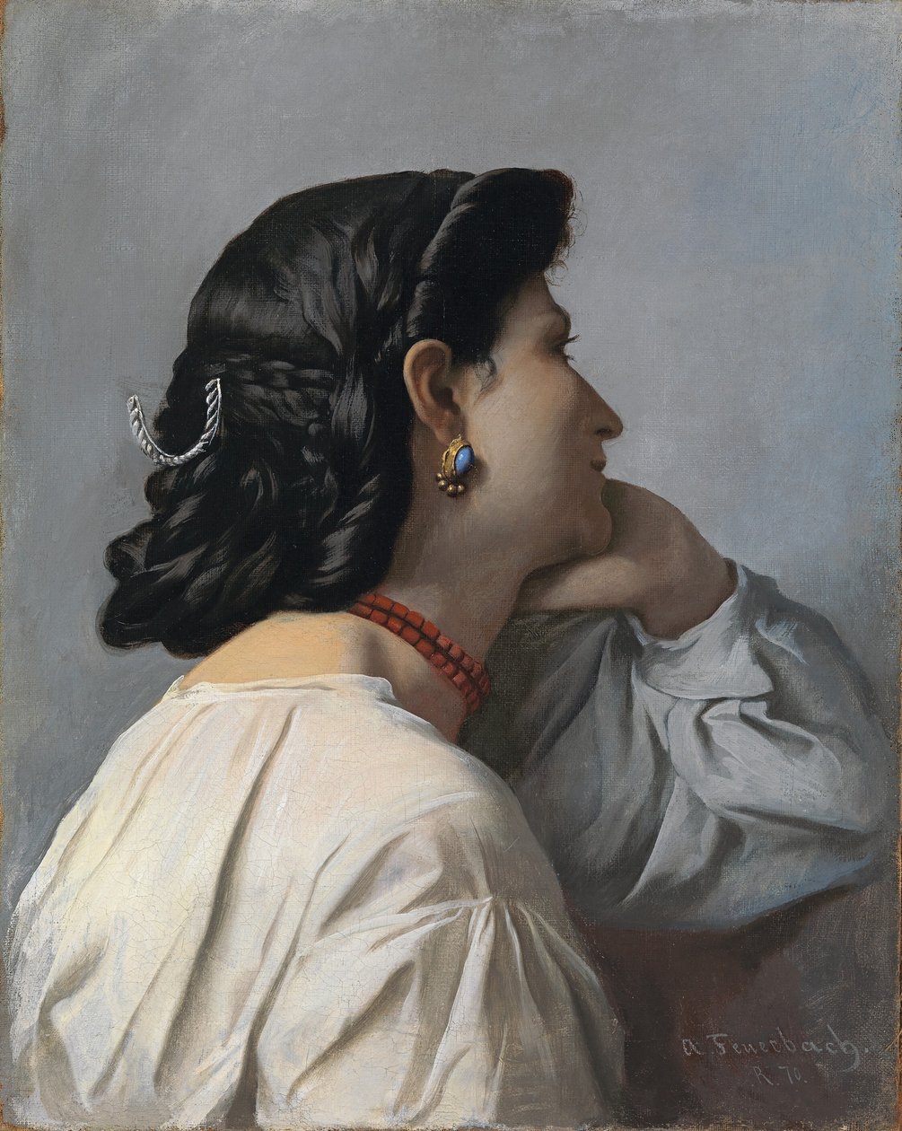 Iphigenia Head undersøgelse af Anselm Feuerbach