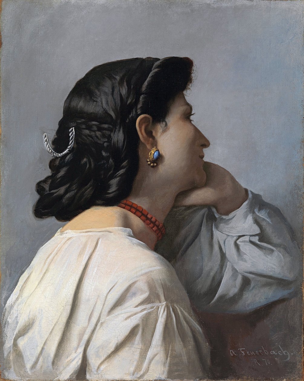 ""Iphigenie" leder af kvinde af Anselm Feuerbach