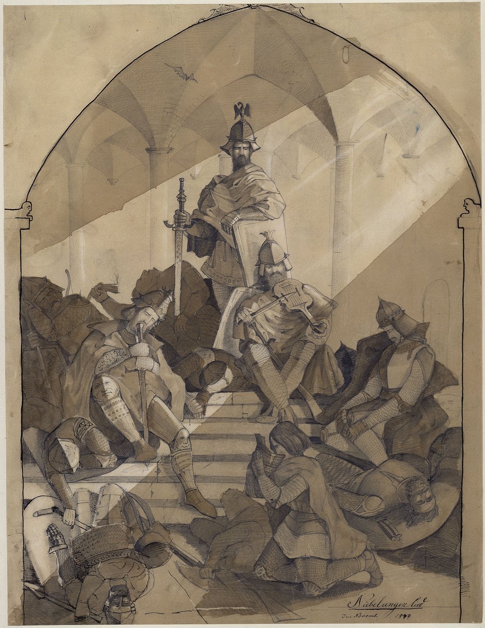 Motiv fra Nibelungenlied af Anselm Feuerbach