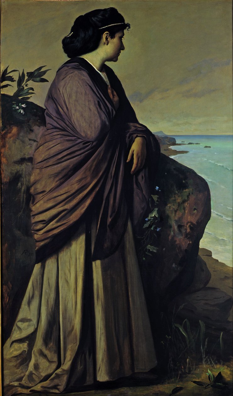 På kysten Modern Iphigenia, 1875 af Anselm Feuerbach