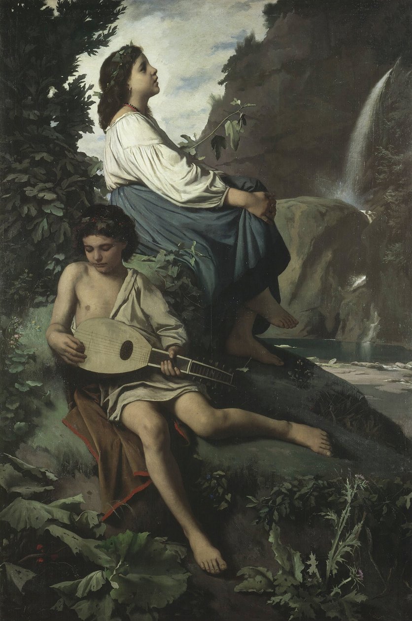 Minde om Tivoli, 1866-1867 af Anselm Feuerbach
