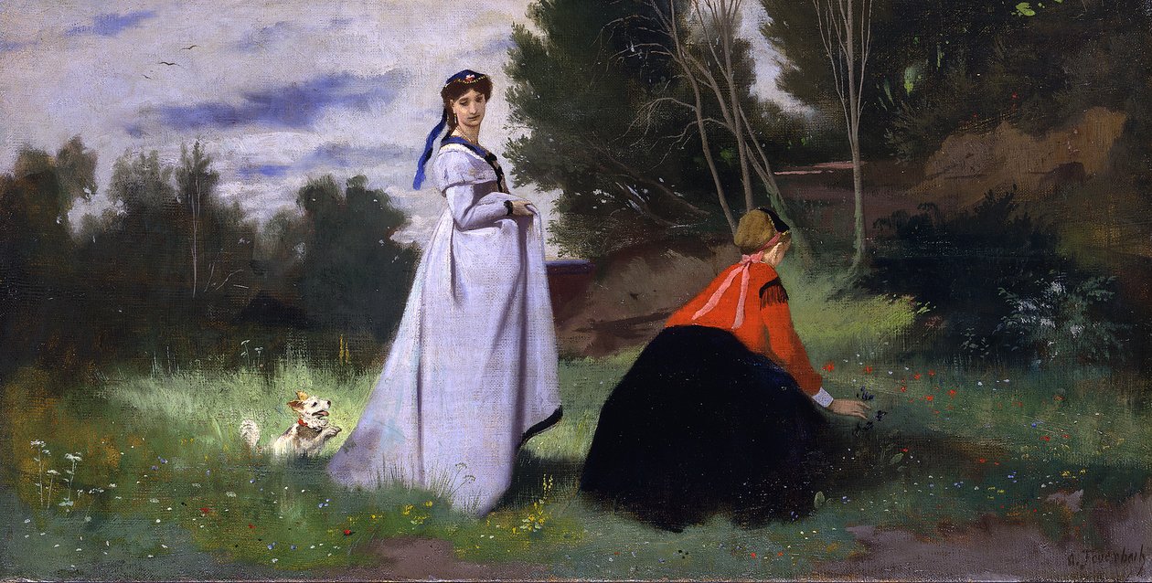 To kvinder i det grønne af Anselm Feuerbach