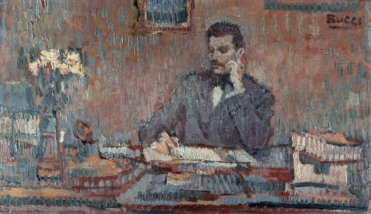 PORTRET AF PUCCINI af Anselmo Bucci
