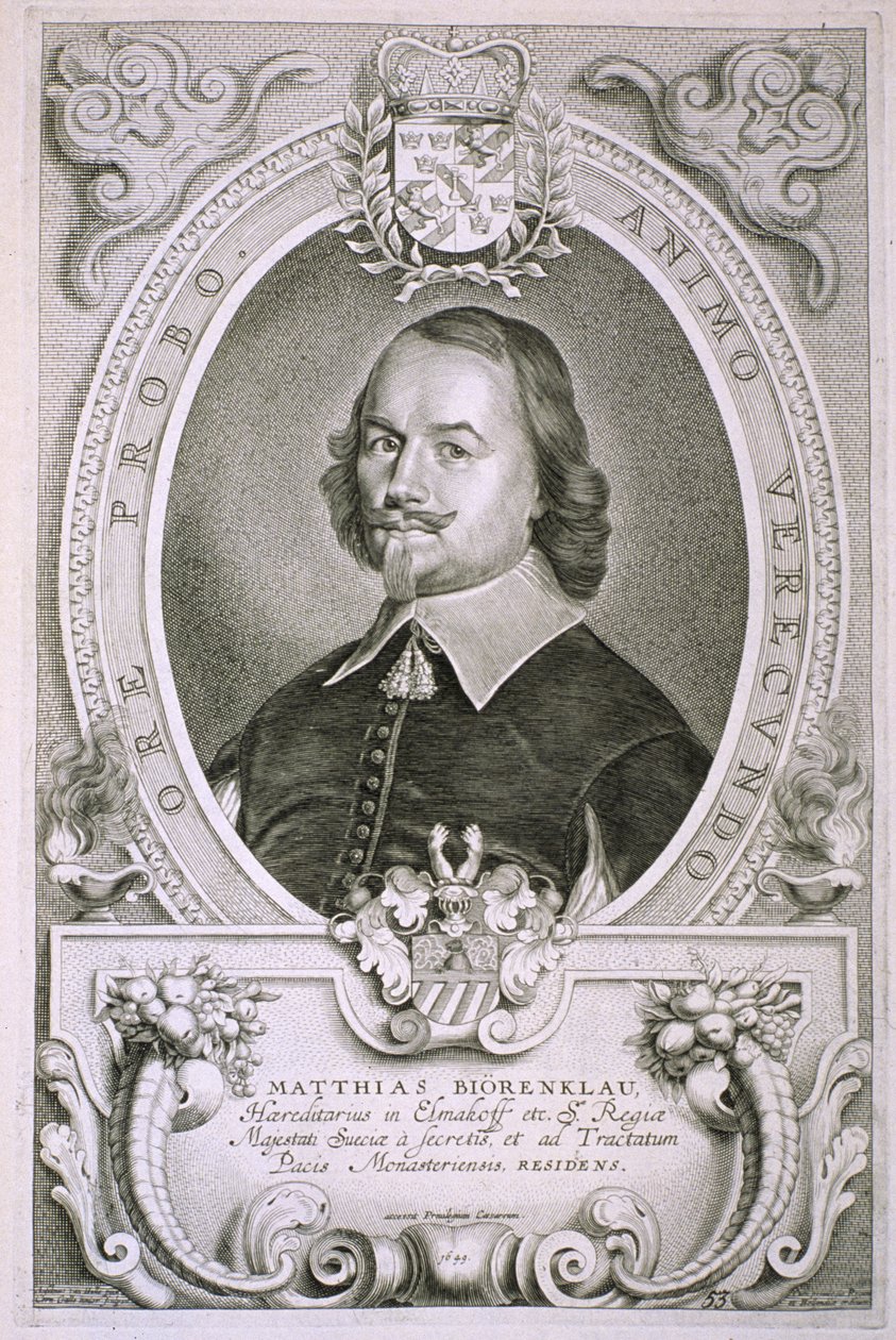 Matthias Mylonius Biorenklou (1607-71) fra "Portraits des Hommes Illustres", udgivet 1706 af Anselmus van Hulle