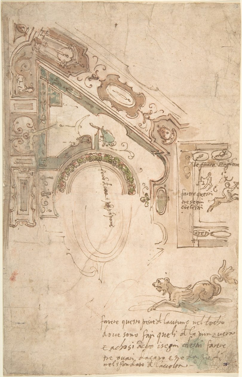 Kvartalsplan for et bukloft, ca. 1561. af Antenore Ridolfi