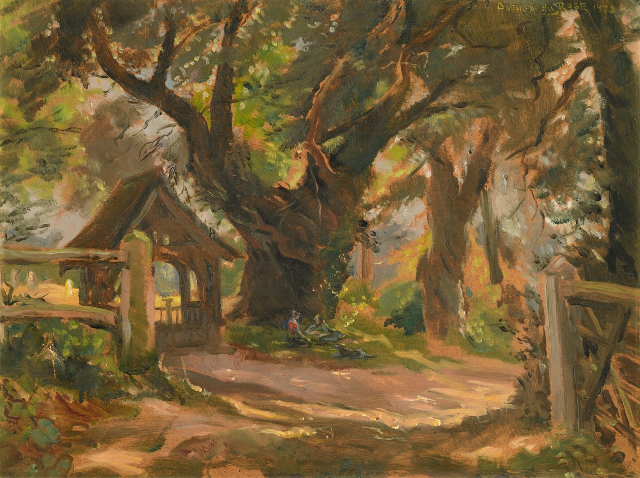 The Lych Gate, Wherstead Church (gravsted for Cor & Emma Visser) af Anthea Durose